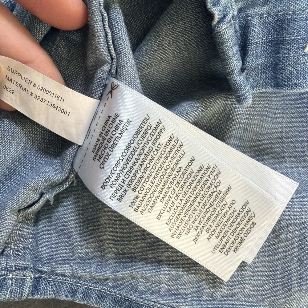 Polo Ralph Lauren Boys Button-Down Long Sleeve Pony Chambray Denim Shirt‎ Large - Picture 12 of 16